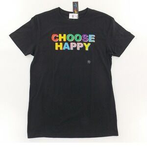 The Phluid Project T Shirt Choose Happy Graphic Unisex S Black